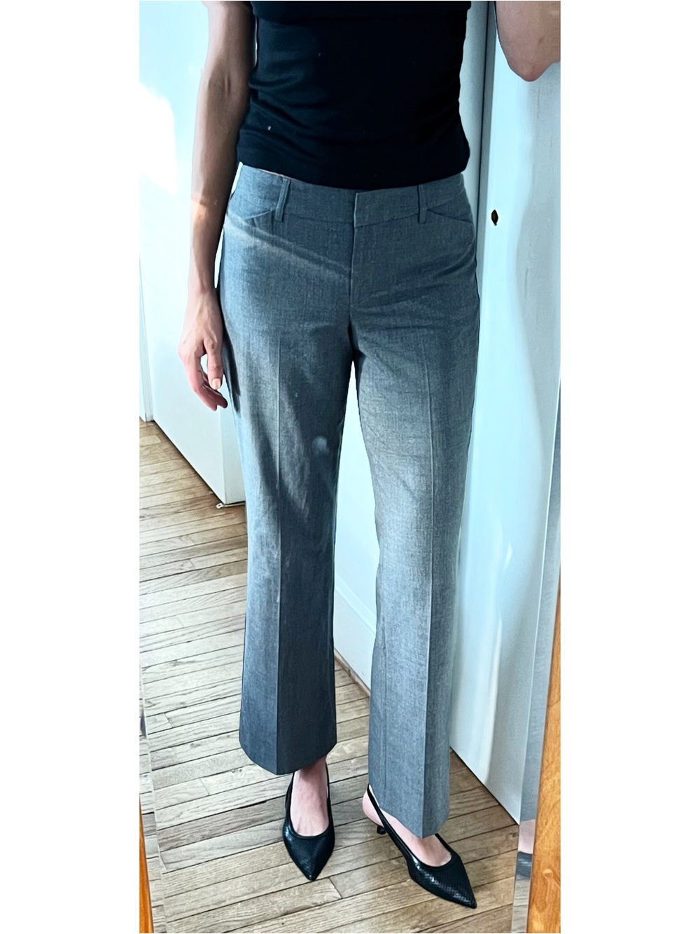 Vintage Y2K Express Design Studio Editor Gray Bootcut Office Siren Pants Size 4